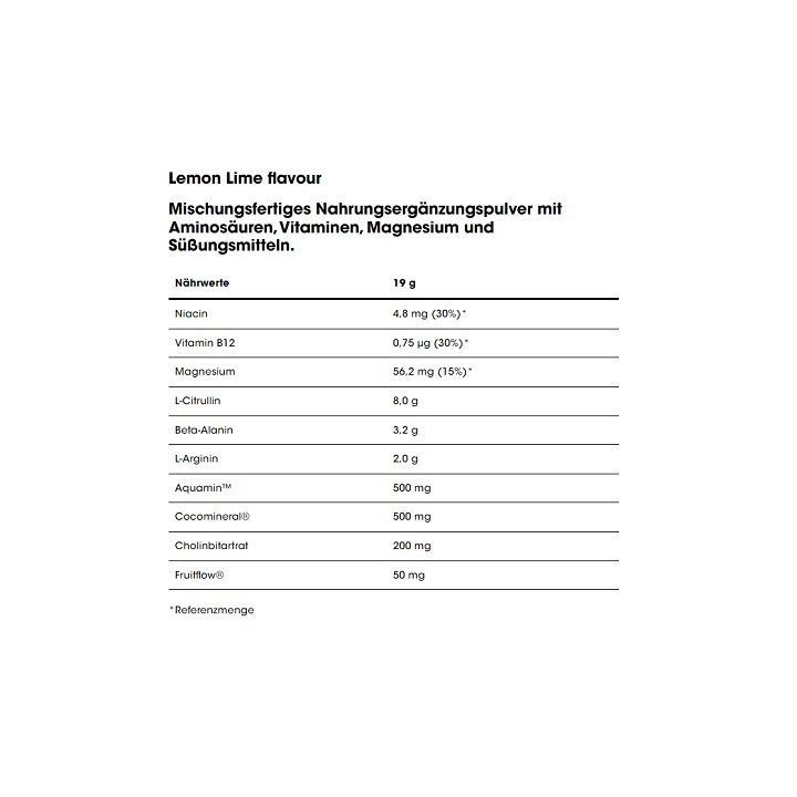Treniruočių booster Optimum Nutrition Platinum Pump 380 g, citrinų ir laimų skonio