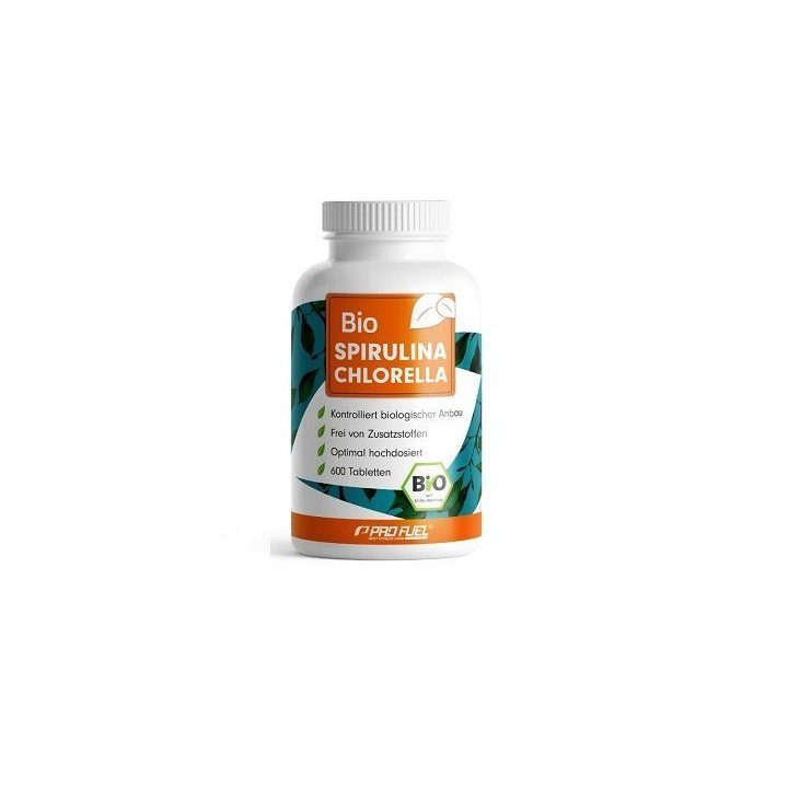 Augalinės mikro dumbliai ProFuel Bio Spirulina & Chlorella 600 tablečių