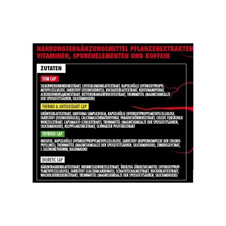Maisto papildas su augaliniais ekstraktais, vitaminais, mineralais ir kofeinu Big Zone Invictus D.N.P. Max Madsen Signature