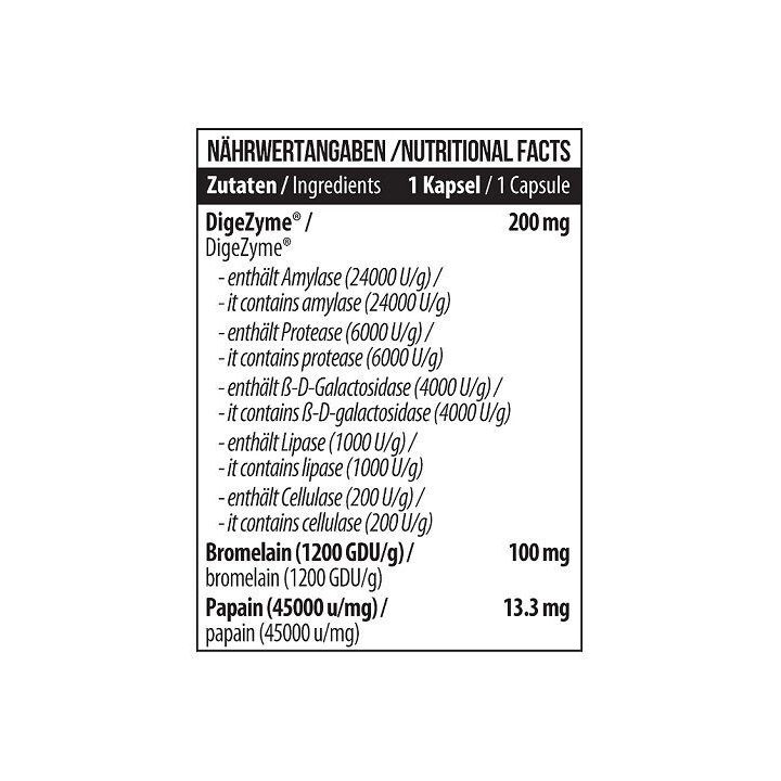Virškinimo fermentų kapsulės MST Enzymes 120 kapsulių