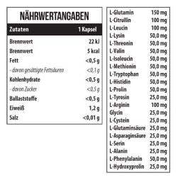 Amino rūgščių kapsulės MST 60 kapsulių