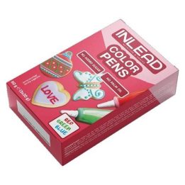 Kuchų dekoravimo rašikliai INLEAD Color Pens 3 vnt., raudona, mėlyna ir žalia