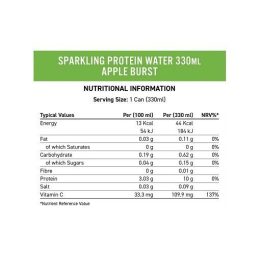 Baltyminis gazuotas vanduo Applied Nutrition Sparkling Protein Water 12 × 330 ml, obuolių skonio