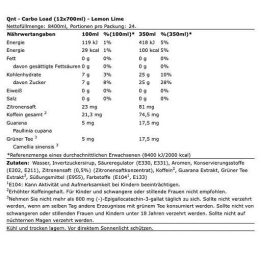 Angliavandenių gėrimas QNT Carbo Load 12 × 700 ml, citrinų ir laimo skonio