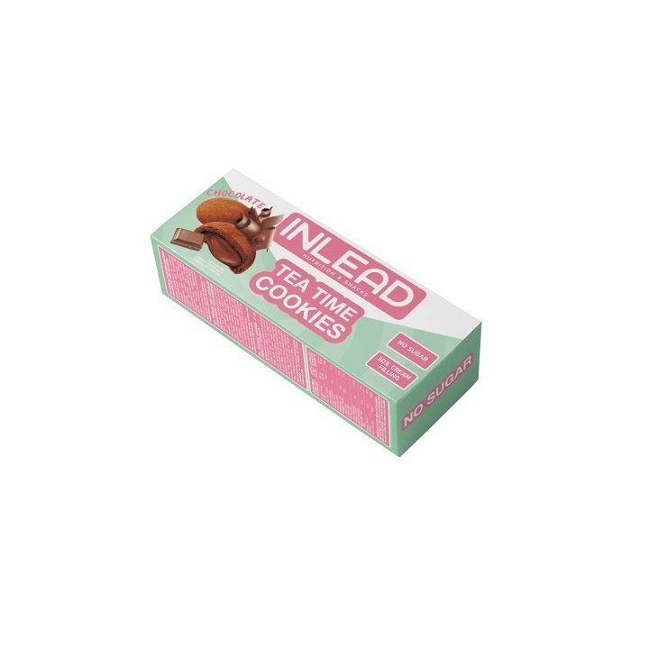 Sausainiai INLEAD Tea Time Cookies 150 g, šokolado skonio