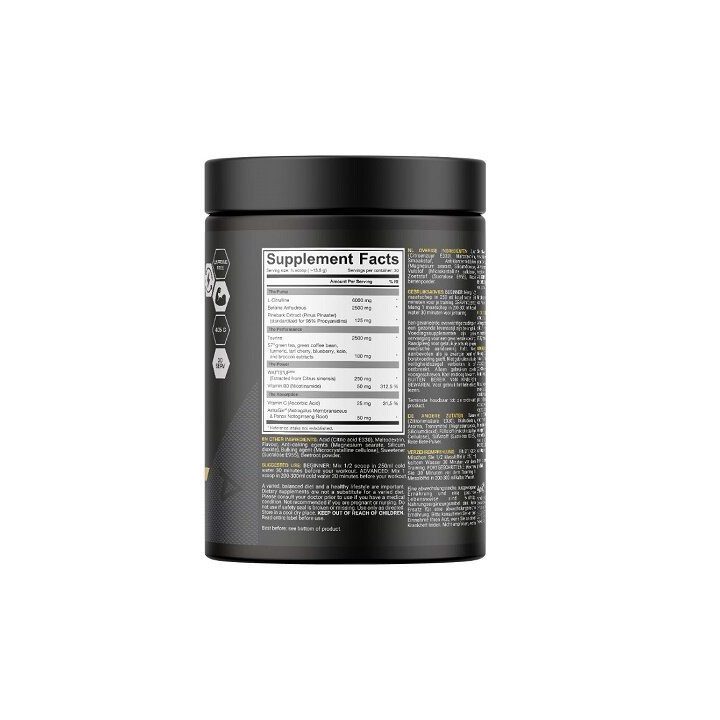 Pre-workout milteliai Dedicated Unstoppable Pump 405 g, tropinių vaisių skonio