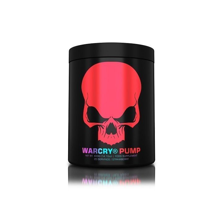 Pre-workout pump milteliai Genius Nutrition Warcry Pump 400 g, braškių skonio