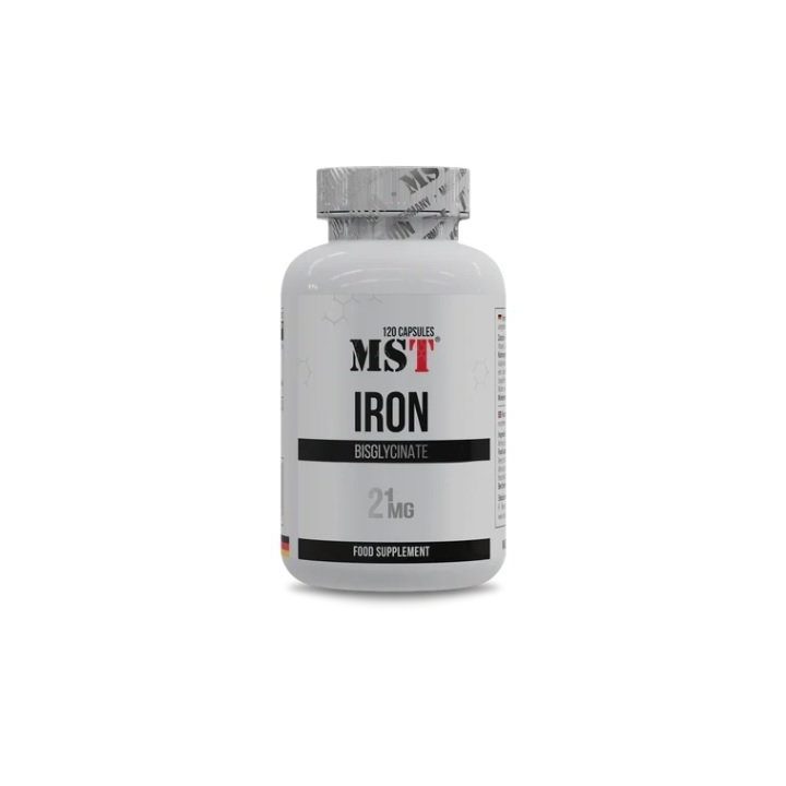 Geležies bisglicinato kapsulės MST Iron Bisglycinate 120 kapsulių
