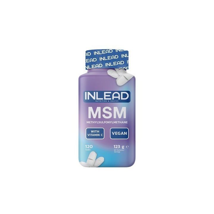 MSM kapsulės INLEAD su vitaminu C 120 tablečių