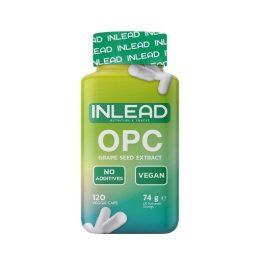 Vynuogių sėklų ekstrakto kapsulės INLEAD OPC 120 vnt., vegan