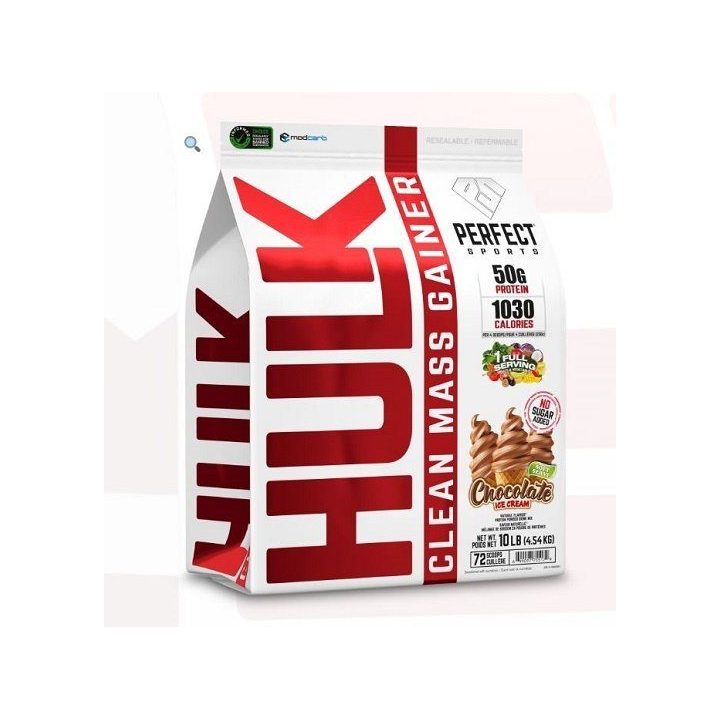Gaineris Perfect Sports Hulk Clean Mass 4,54 kg, šokolado ir ledų skonio