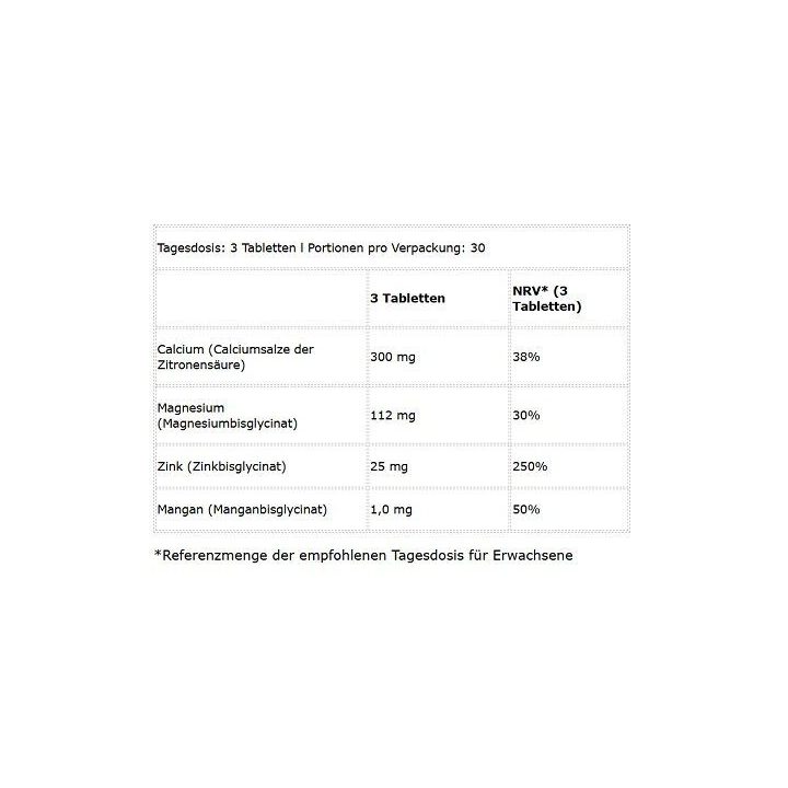 Kalcio, cinko ir magnio tabletės BioTech 90 tablečių