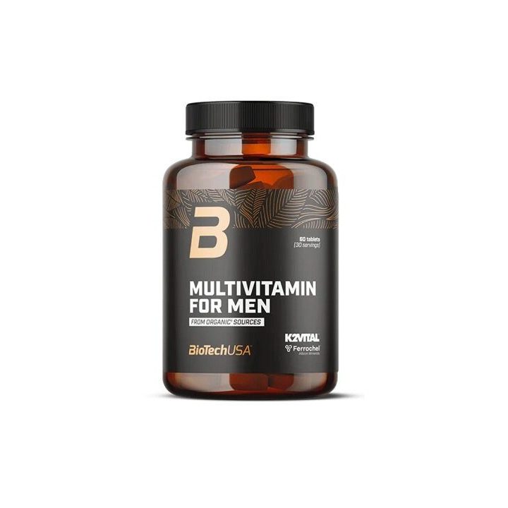 Multivitaminai vyrams iš organinių šaltinių BioTechUSA 60 tablečių