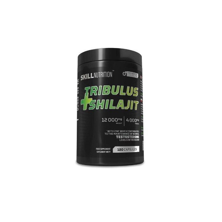 Maisto papildas kapsulėmis Skill Nutrition Tribulus + Shilajit 120 veganiškų kapsulių
