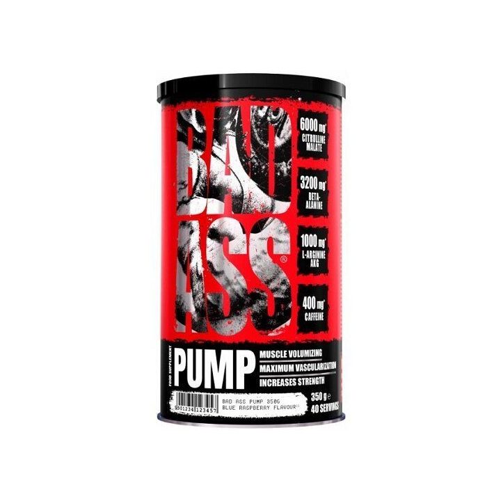 Treniruočių booster Bad Ass Pump 350 g, mėlynių skonio