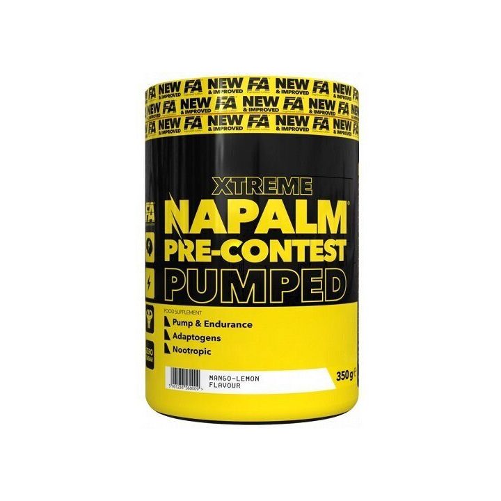 Pre-workout milteliai FA Nutrition Xtreme Napalm Pre-Contest Pumped 10 × 17,5 g, mišrūs skoniai