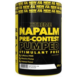 Pre-workout milteliai FA Nutrition Napalm PreContest Pumped be stimuliatorių 10 × 17,5 g, arbūzų skonio