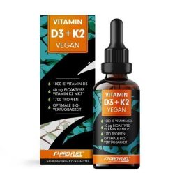 Vitaminas D3 + K2 lašai ProFuel Vegan 50 ml
