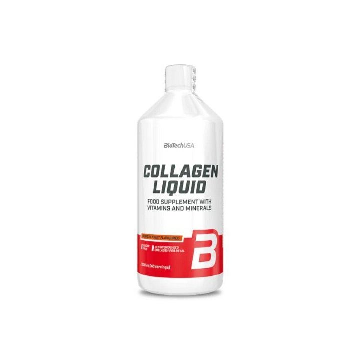 Skystasis kolagenas BioTechUSA Collagen Liquid 1000 ml, tropinių vaisių skonio
