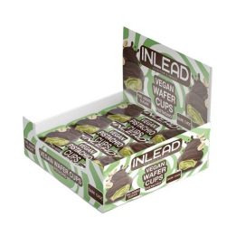 Veganiniai vafliniai indeliai INLEAD Wafer Cups 15 × 50 g, pistacijų ir lazdynų riešutų skonio