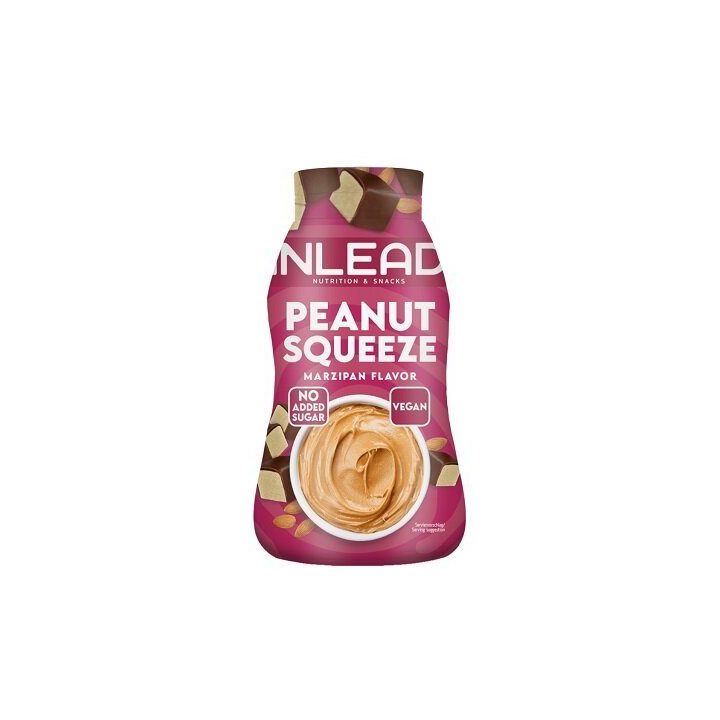 Žemės riešutų kremas su marcipanų skoniu INLEAD Peanut Squeeze 520 g