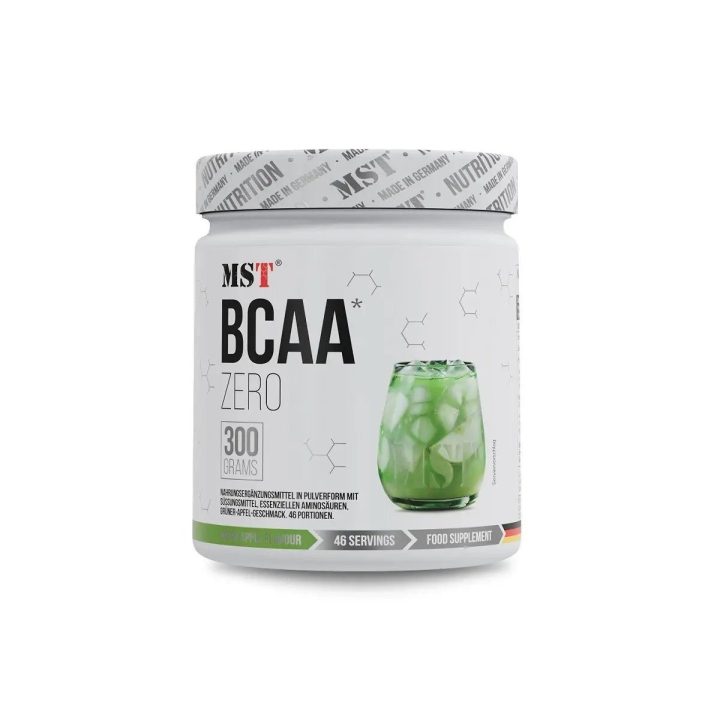 BCAA amino rūgščių milteliai MST Zero 300 g, žaliųjų obuolių skonio