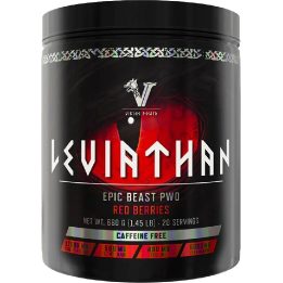 Pre-workout milteliai Viking Power Leviathan Hardcore be kofeino 660 g, raudonųjų uogų skonio