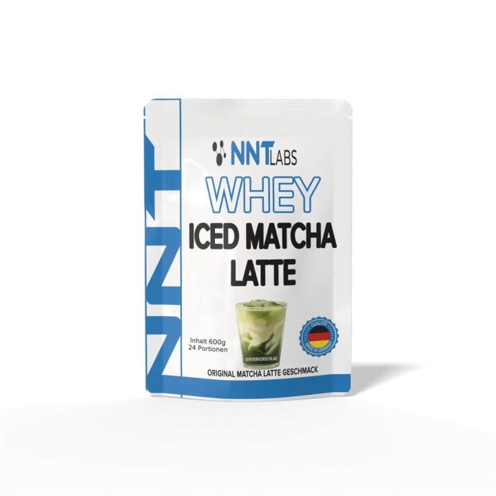 Išrūgų baltymų milteliai NNT Whey Iced Matcha Latte 600 g, vanilinio matcha latte skonio
