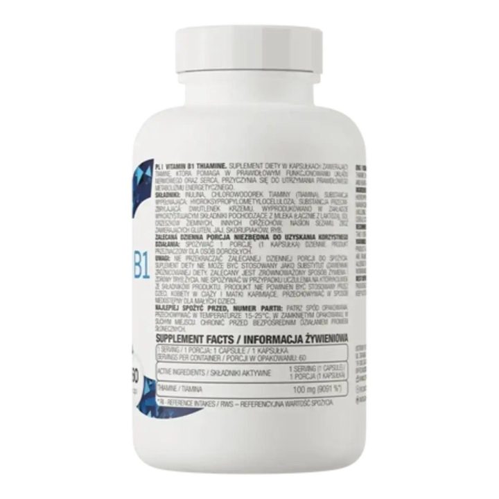 Vitaminas B1 OstroVit Thiamine 60 kapsulių