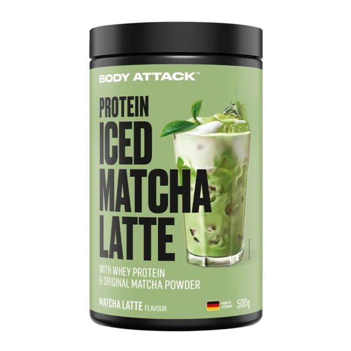 Išrūgų baltymų milteliai Body Attack Iced Matcha Latte 500 g