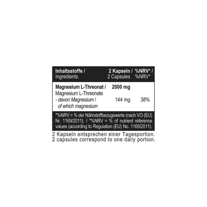 Magnio L-treonato kapsulės MST Magtein® 1000 mg, 120 kapsulių