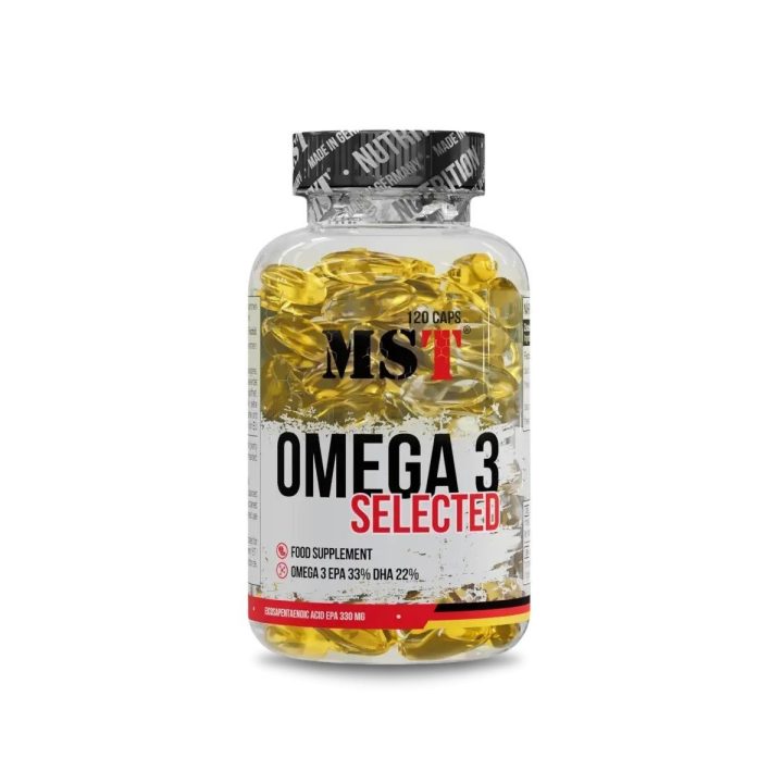 Omega-3 kapsulės MST Omega 3 Selected 120 kapsulių