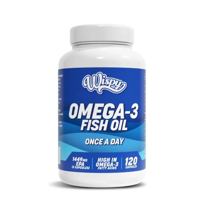 Omega-3 žuvų taukų kapsulės Wispy 120 kapsulių