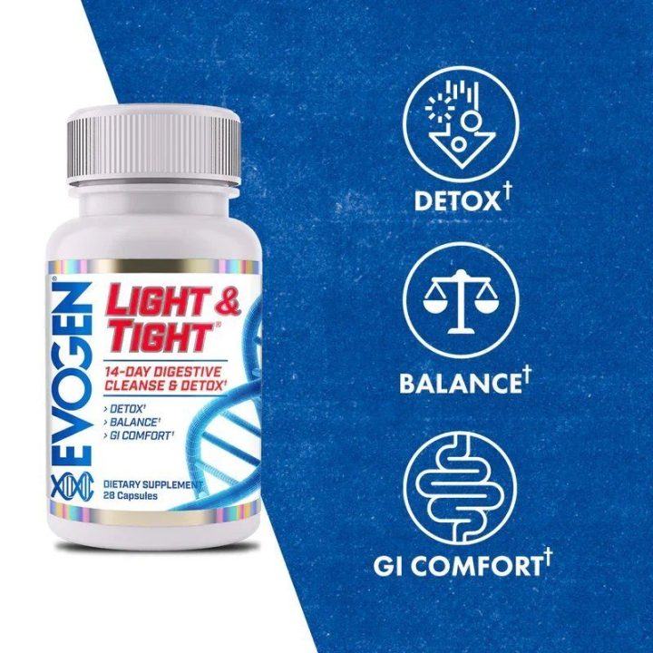Maisto papildas kapsulėmis EVOGEN Light & Tight Detox 28 kapsulių