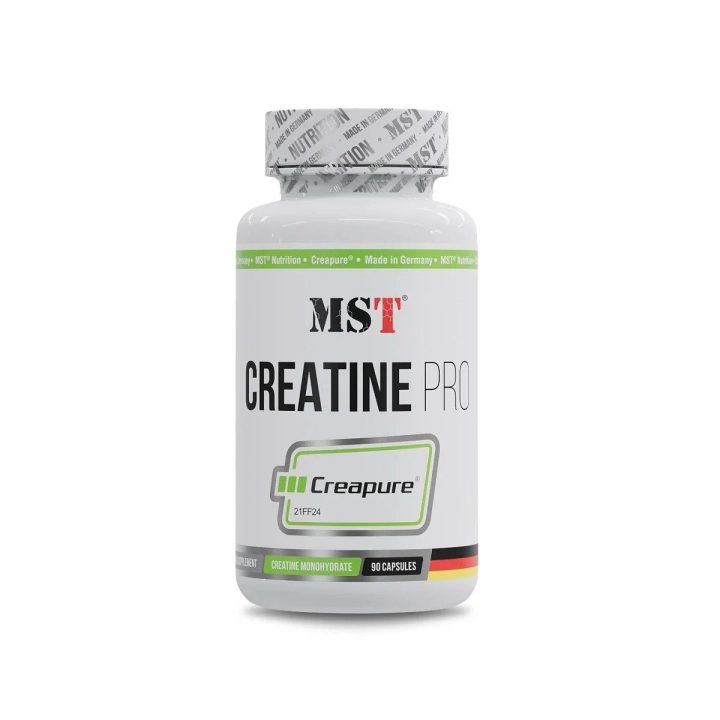 Kreatino monohidrato kapsulės MST Creatine Pro Creapure 90 kapsulių