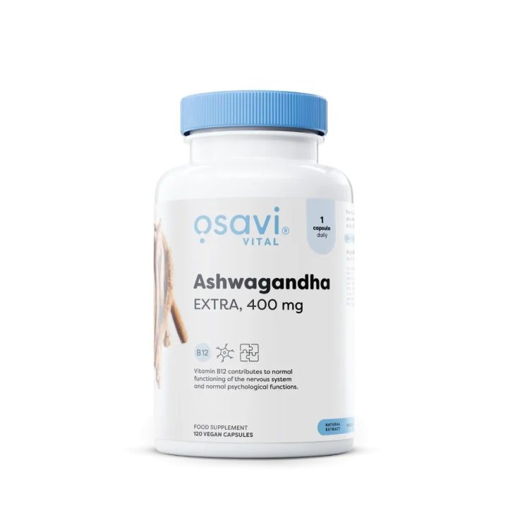 Ašvaganda OSAVI Vital Extra 400 mg, 120 kapsulių