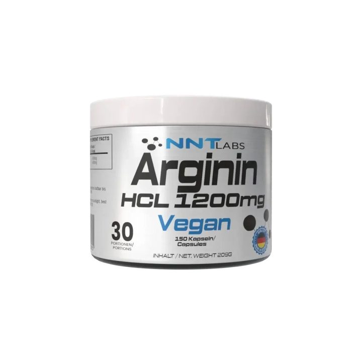 Amino rūgštys NNT Arginin HCL 1200 mg 150 kapsulių