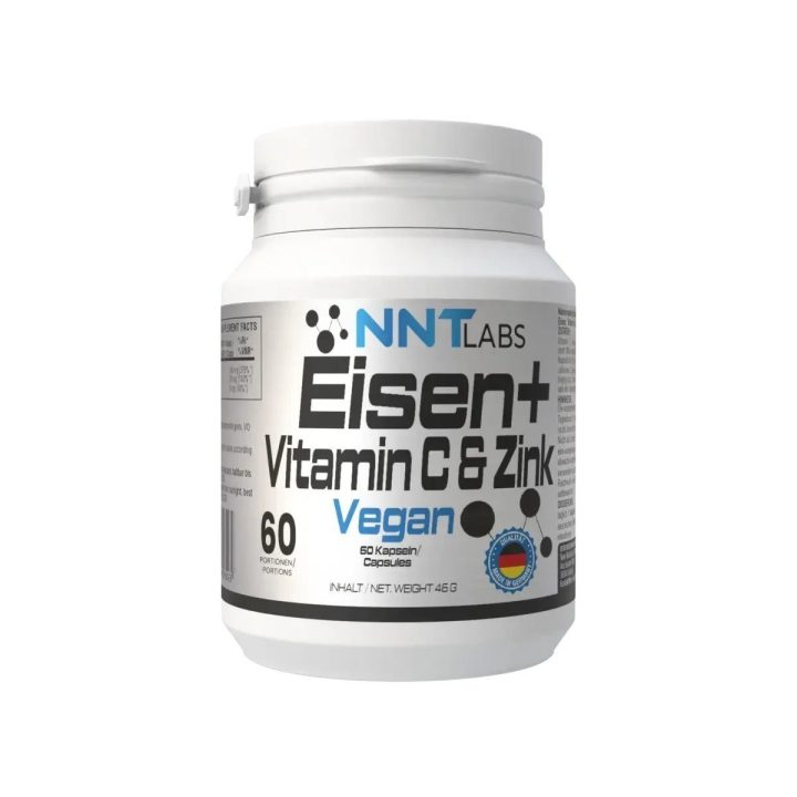 Maisto papildas kapsulėmis NNT Labs Eisen + Vitamin C + Zink 60 kapsulių