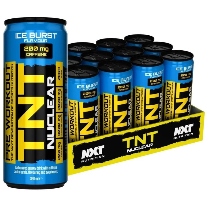 Pre-workout shot NXT Nutrition TNT Nuclear 12 × 330 ml, Ice Burst skonio