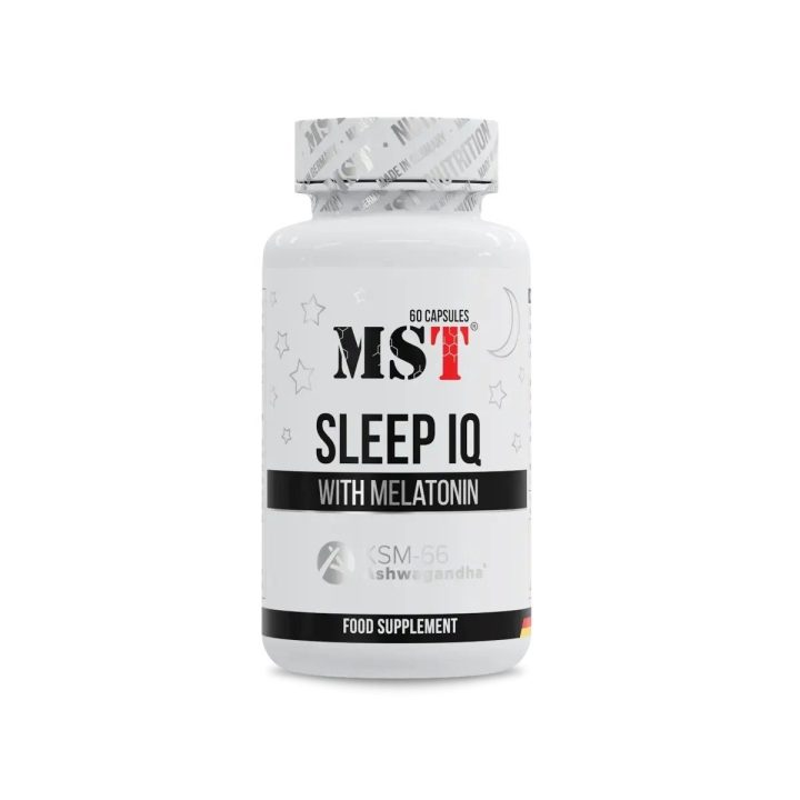 Maisto papildas kapsulėmis MST Sleep IQ 60 kapsulių