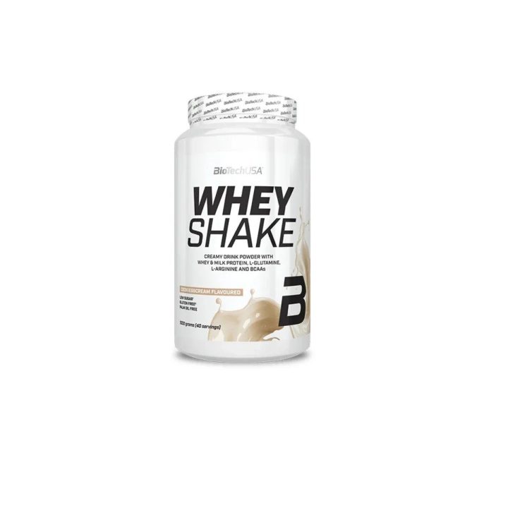 Išrūgų baltymų milteliai BioTechUSA Whey Shake 1000 g, sausainių ir grietinėlės skonio