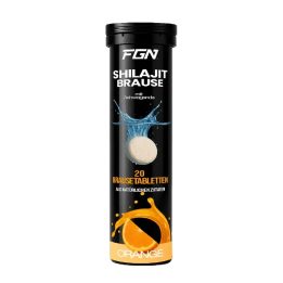 Maisto papildas su Shilajit ir magniu FGN Shilajit Brause 20 putojančių tablečių, apelsinų skonio