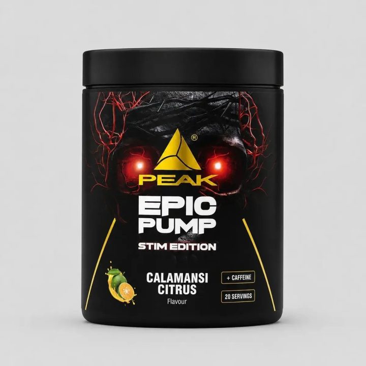 Treniruočių booster Peak Epic Pump Stim Edition 500 g, Calamansi Citrus skonio