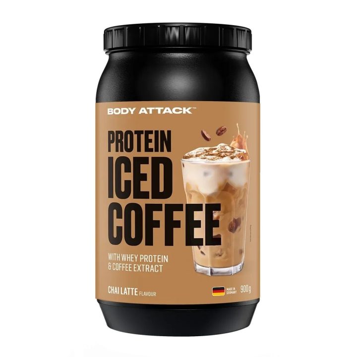 Išrūgų baltymų milteliai Body Attack Protein Iced Coffee 900 g, chai latte skonio