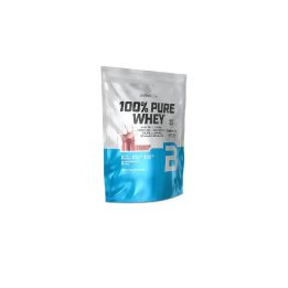 Išrūgų baltymų milteliai BioTechUSA 100% Pure Whey 900 g, braškių skonio