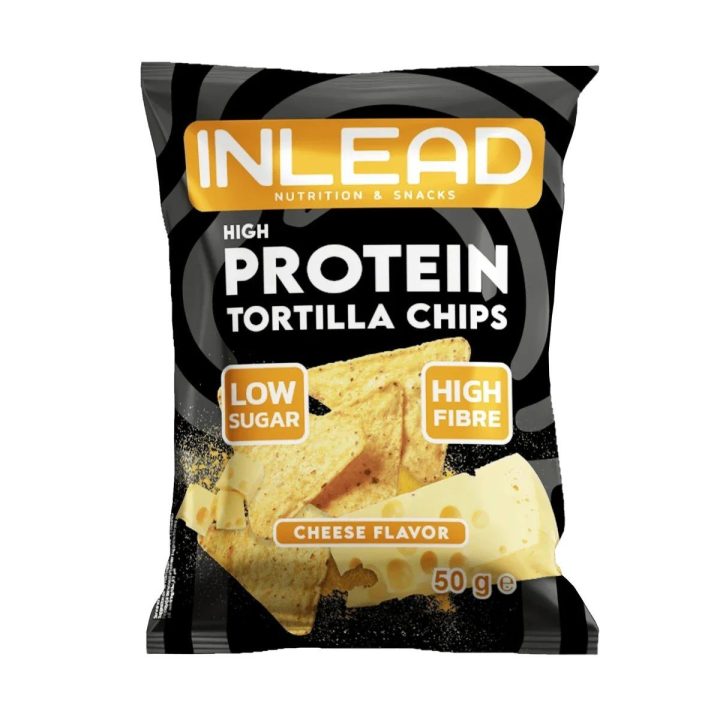 Baltyminiai traškučiai INLEAD High Protein 6 × 50 g, sūrio skonio