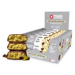 Baltyminis batonėlis su kreatinu MaxiNutrition 16 × 40 g, šokolado ir pistacijų skonio