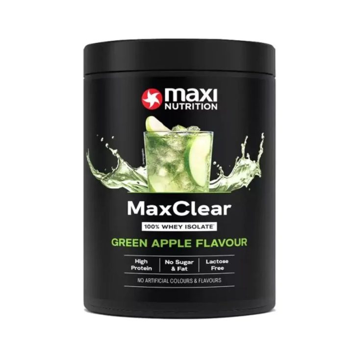 Clear whey izoliato milteliai MaxiNutrition MaxClear 300 g, žaliųjų obuolių skonio