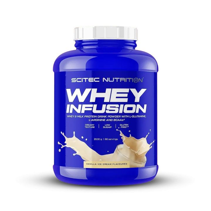 Išrūgų baltymų milteliai Scitec Nutrition Whey Infusion 2000 g, vanilinių ledų skonio