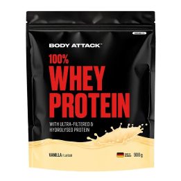 Išrūgų baltymų milteliai Body Attack 100% Whey Protein 900 g, vanilės skonio